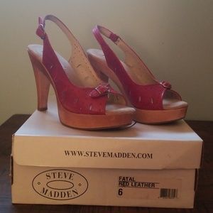 Red steve madden heels